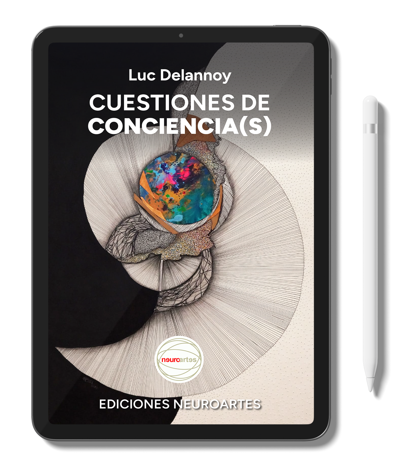 ipad con la portada de libro